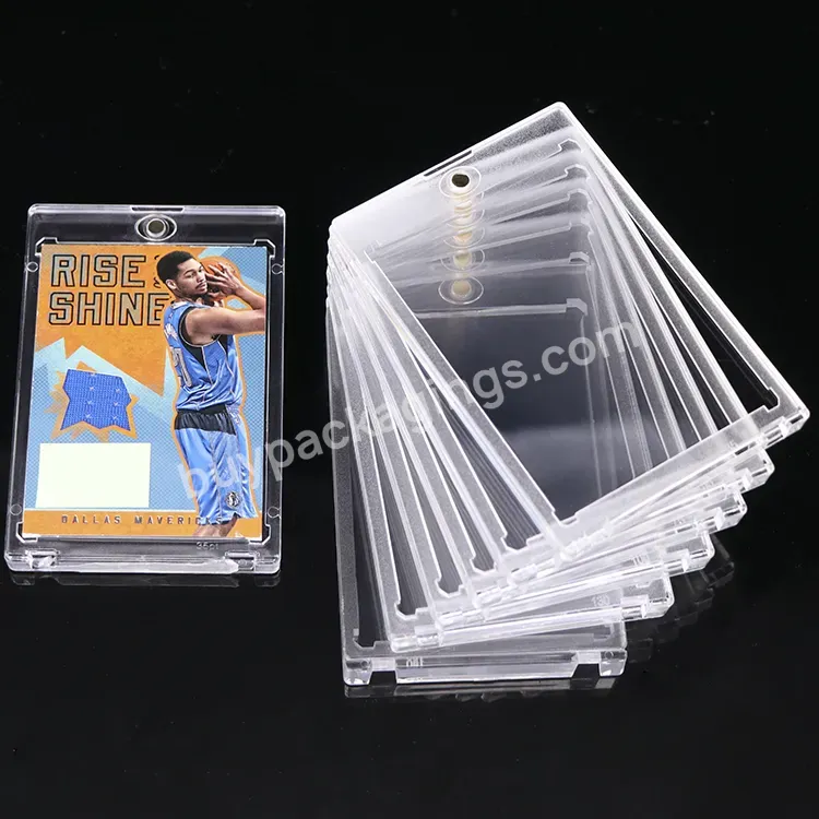 100pt 130pt One Touch Magnetic Card Holder Sports Baseball Display Acrylic Card Holder Stand Case For Pokemon Cards Holder