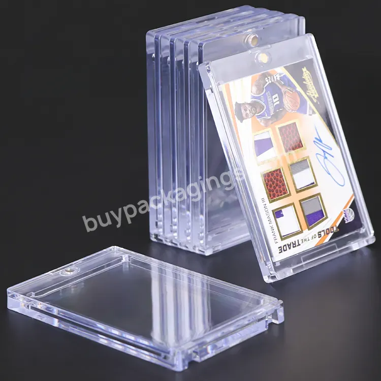 100pt Wholesale Transparency Acrylic Card Holder Graded Trading Card Holder For Collect Singles Football Sports Card Stand