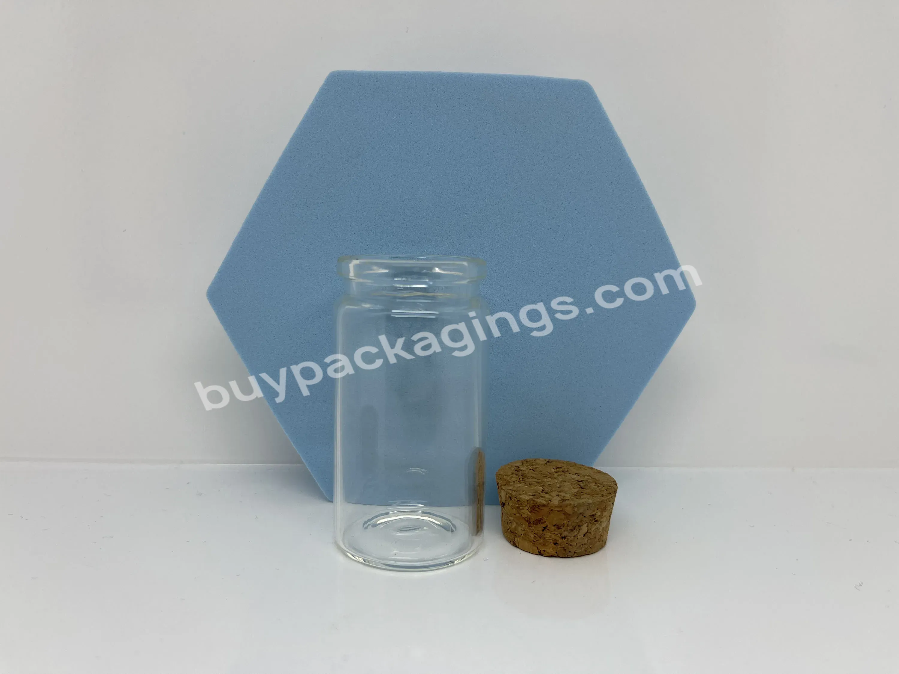 10/15/20/25/30/40/50/55/60ml Wholesale Cork Tube Bottle Glass Wishing Bottle Flower Tea Dried Fruits Bottle