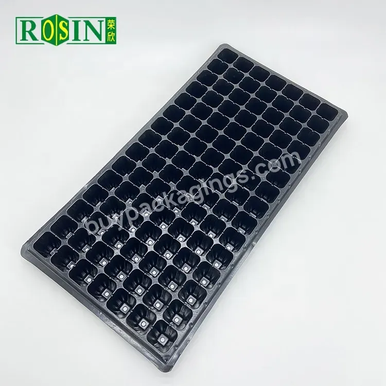 105 Holes Agriculture Black Ps Growing Planting Nursery Plastic Rice Seed Starter Tray Seedling With Dome - Buy Seed Starter Tray Seedling,Seed Starting Trays,Black Ps Nursery Seed Tray.