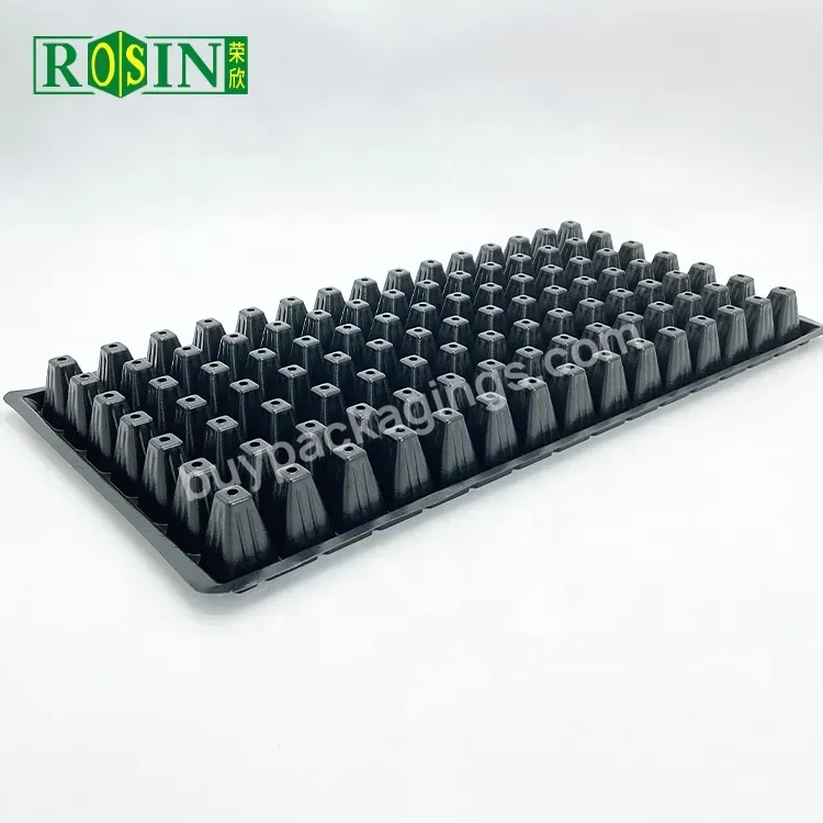 105 Holes Agriculture Black Ps Growing Planting Nursery Plastic Rice Seed Starter Tray Seedling With Dome - Buy Seed Starter Tray Seedling,Seed Starting Trays,Black Ps Nursery Seed Tray.