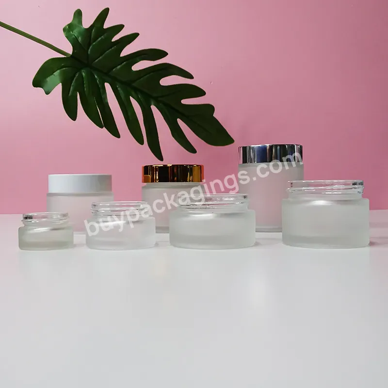 10g 15g 20g 30g 50g 100g Clear Cosmetics Skincare Eye Cream Containers Face Cream Glass Jar With Cap - Buy White Frosted Cosmetics Jar Glass,Glass Jar Gold Lid Cosmetics,Classic Luxury Cosmetic Packaging Glass Jar.