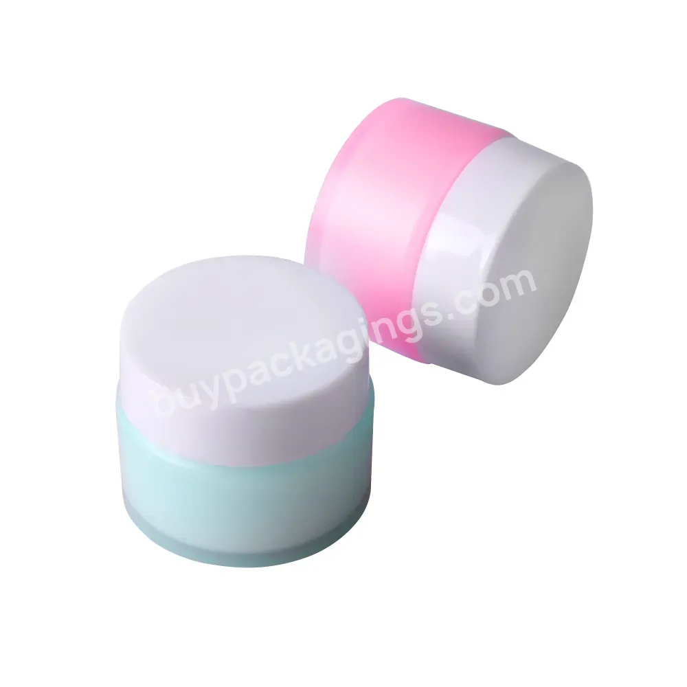 10g 15g 30g Frosted Pink Blue Double Wall Pp Plastic Empty Skin Care Product Container Cosmetic Cream Small Lotion Jar Bottle