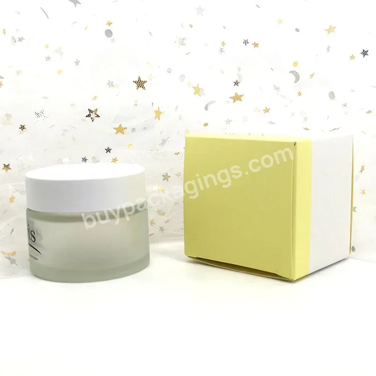 10g 20g 2oz 30 Ml 50g 2 Oz Luxury Face Cosmetic Packaging Containers Custom Empty Frosted Cosmetic Cream Glass Jar With Lids