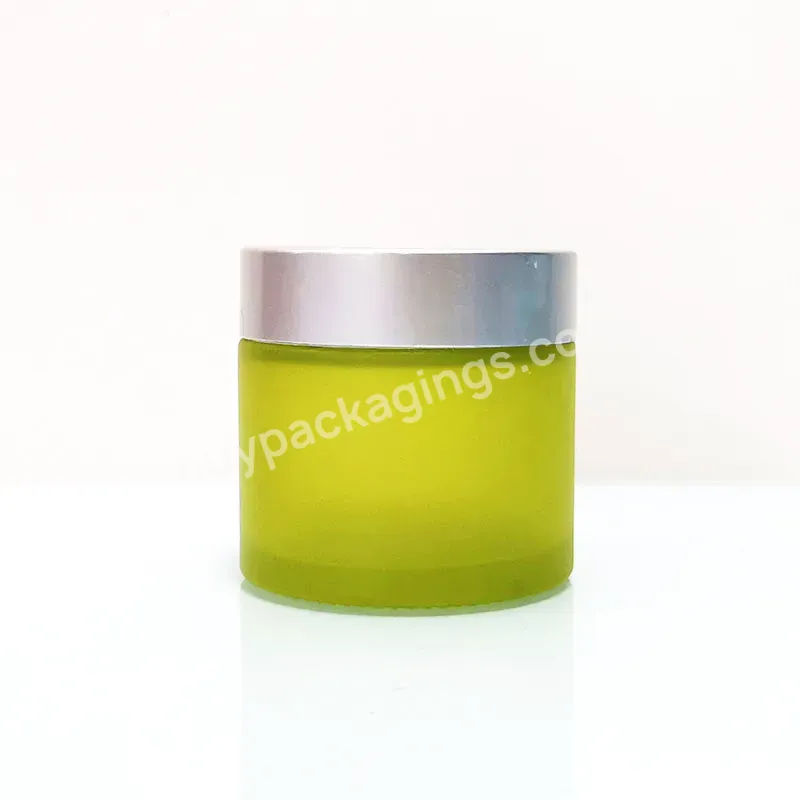 10g 20g 2oz 30g 50g Luxury Face Cosmetic Packaging Green Custom Empty Frosted Cosmetic Cream Glass Jar With Lids - Buy Available In Custom Fashion Black Cream Glass Jars,Face Cream Jar Matte,Double Wall Cream Jar 200g.