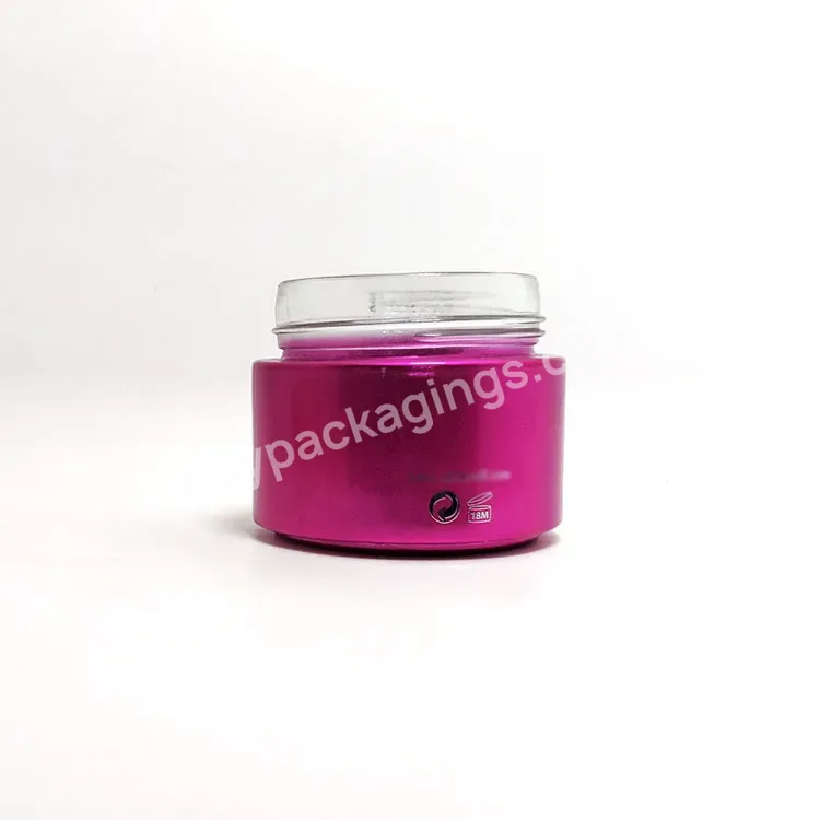 10g 20g 30g 50g 100g Purple Glass Container Round Cosmetic Glass Cream Jar For Skin Care Cream