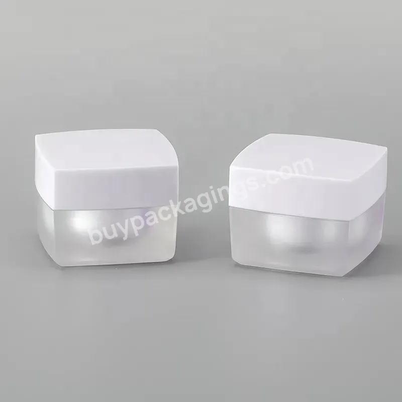 10g 20g 30g 50g Square Frosted Acrylic Cosmetic Jars Wholesale For Cream