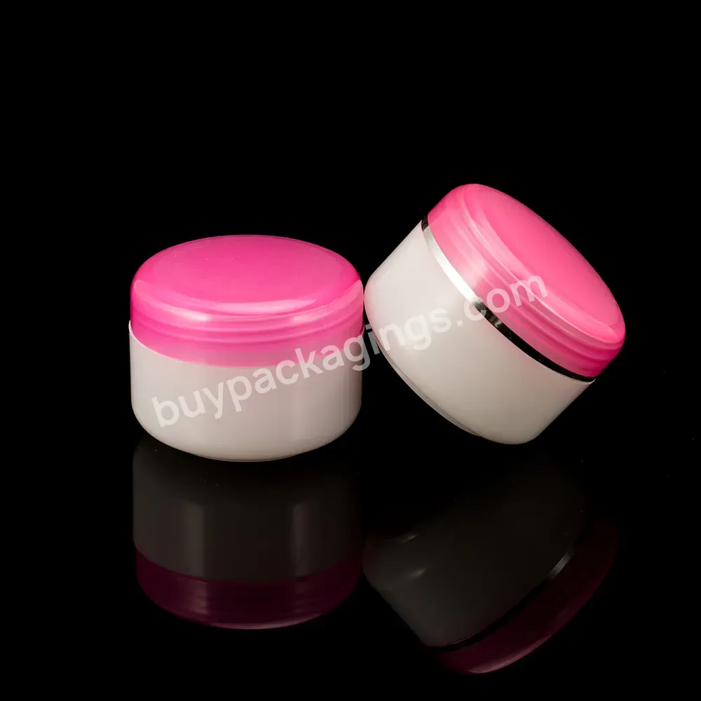 10g Cheap Custom Plastic Travel Cosmetic Eye Cream Container Uv Nail Pink Color Gel Polish Jars