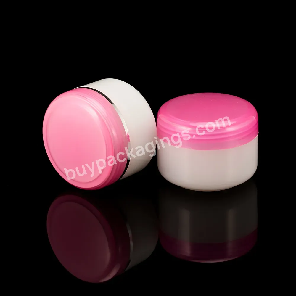 10g Cheap Custom Plastic Travel Cosmetic Eye Cream Container Uv Nail Pink Color Gel Polish Jars