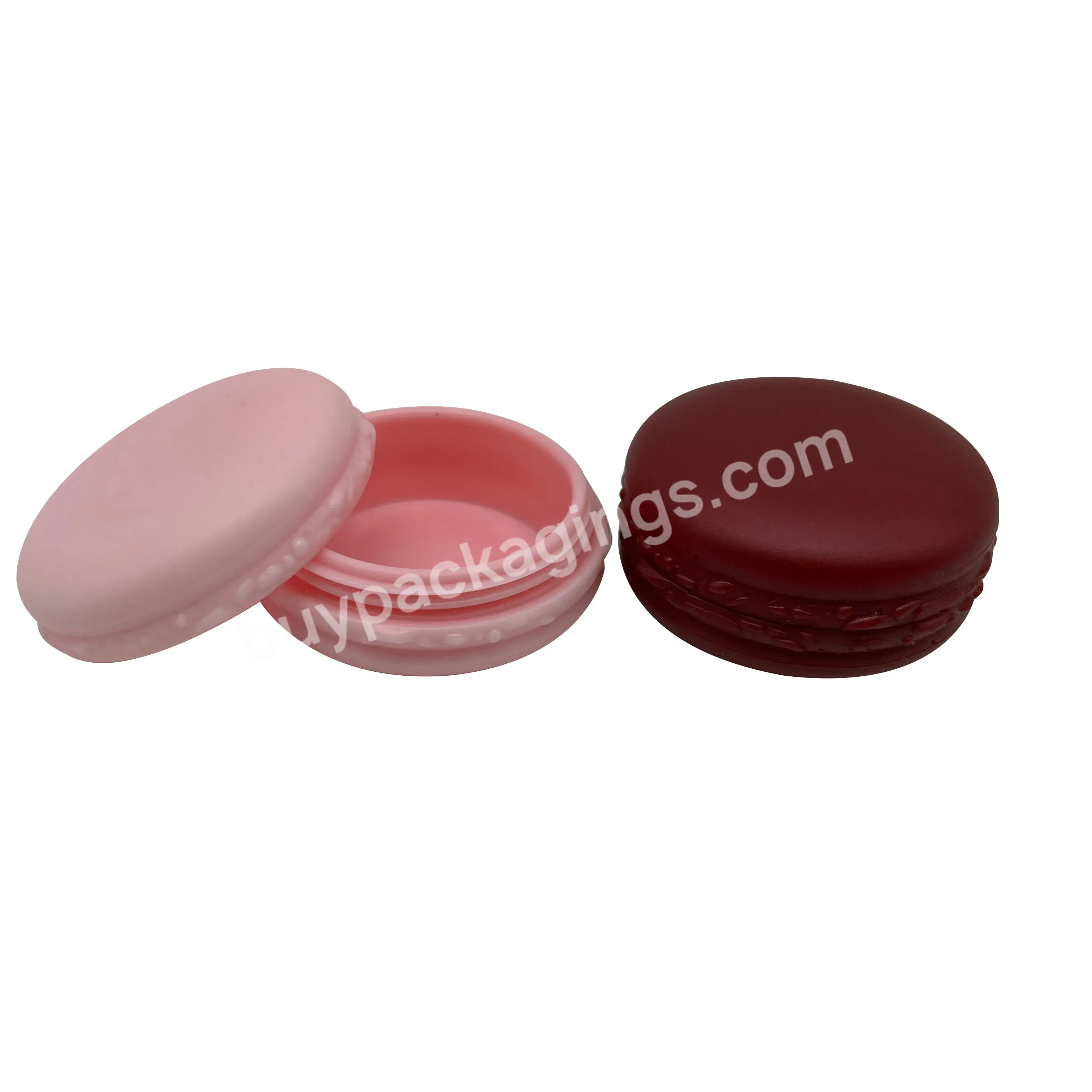 10g Hot Sale Empty Macaron Plastic Cosmetic Jar With Lid For Facial Cream Blush Eye Shadow Lipstick