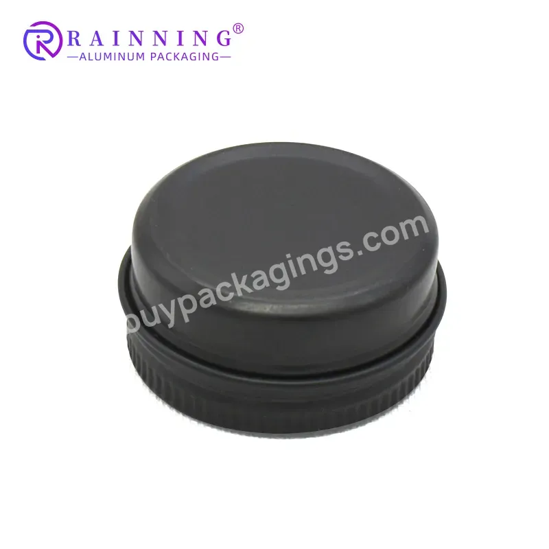 10g Lip Blam Solid Perfume Container Black Aluminum Tin Can