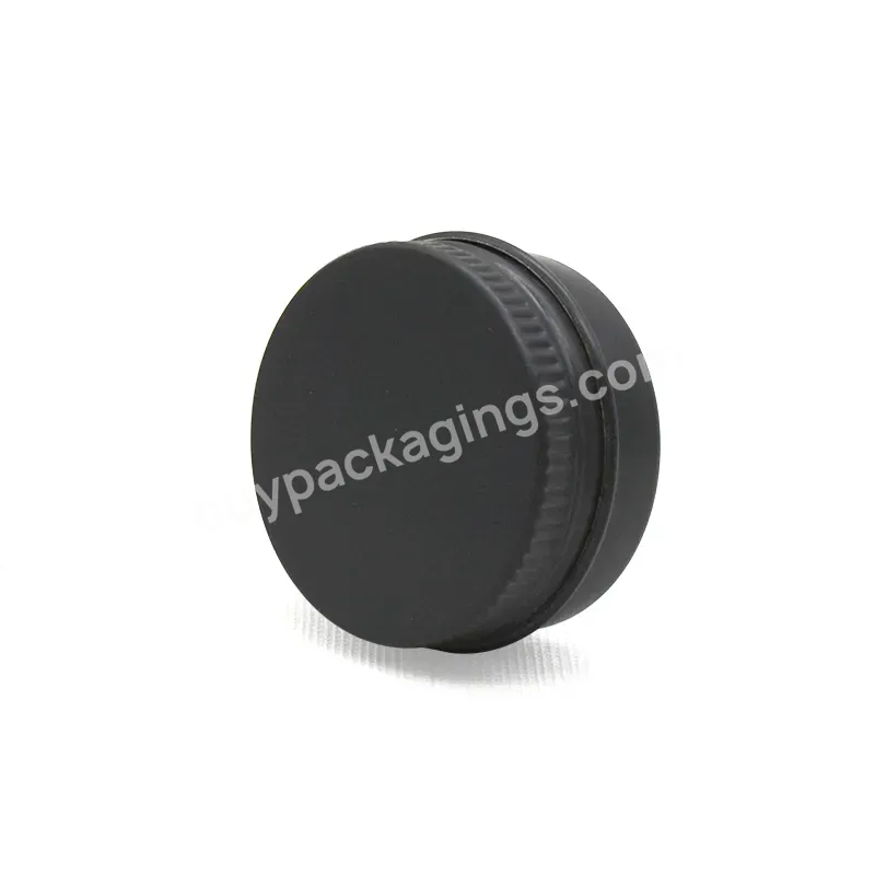 10g Lip Blam Solid Perfume Container Black Aluminum Tin Can