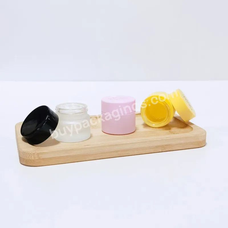 10g Luxury Face Cosmetic Lotion Containers Custom Empty Cosmetic Cream Glass Jar With Lids