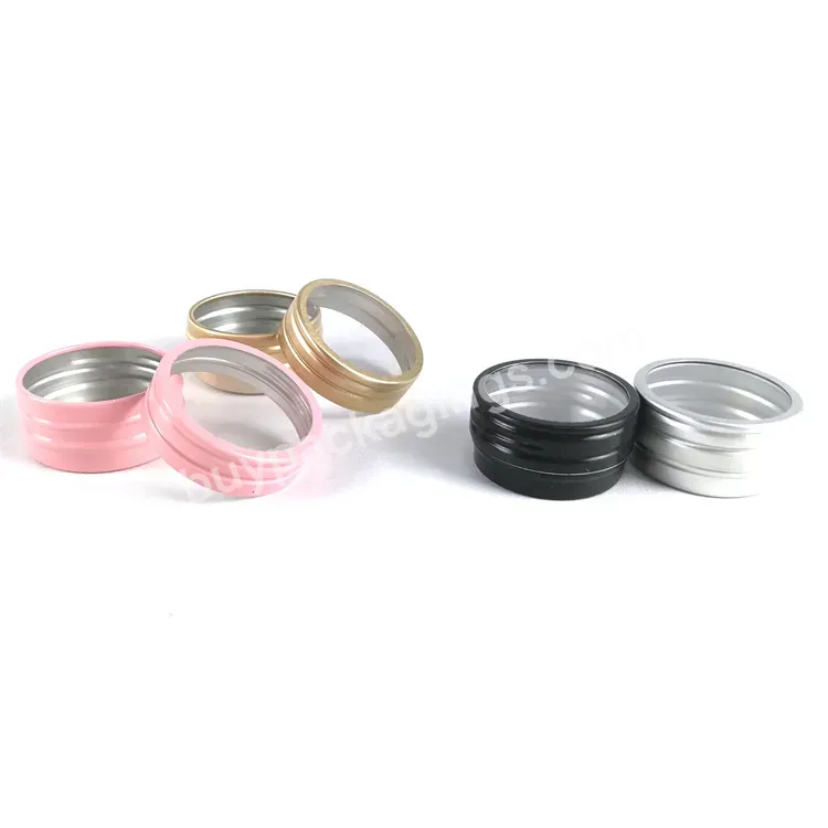 10g Round Aluminum Tin Jars With Window Nail Box Tea Candle Mini Sample Jar Lip Balm Tin Cosmetic Container