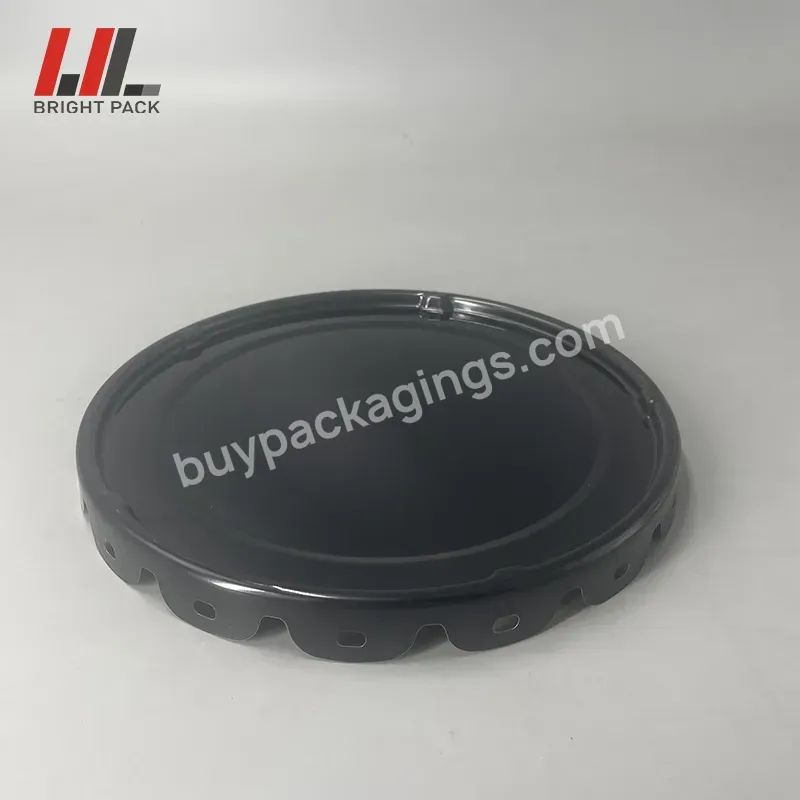 10l Metal Tin Can Bottom Flower Lid,Black Color Component