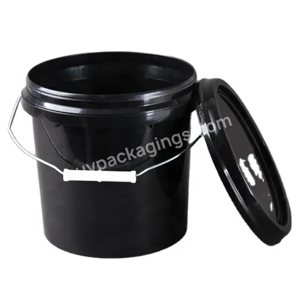 10l Plastic Round Bucket Bucket Paint Coating Pail With Handle And Lid