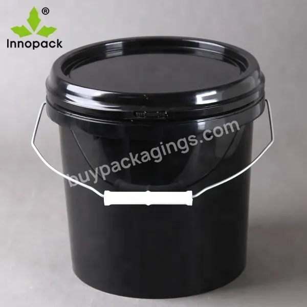 10l Plastic Round Bucket Bucket Paint Coating Pail With Handle And Lid