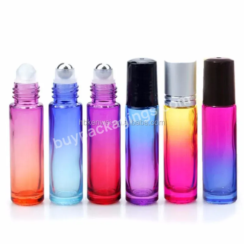 10m Colorful Rainbow Gradient Glass Roll On Bottle Wholesale