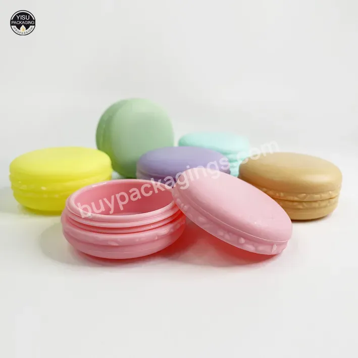 10ml 10g Pp Plastic Macaron Shaped Mini Jar Empty Colorful Eye Shadow Box Lip Balm Jars Sample Cream Container For Gel