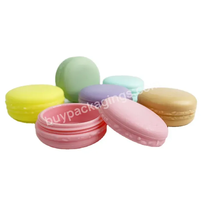 10ml 10g Pp Plastic Macaron Shaped Mini Jar Empty Colorful Eye Shadow Box Lip Balm Jars Sample Cream Container For Gel