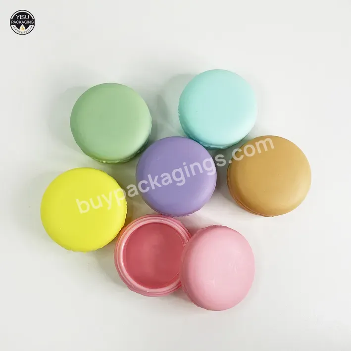 10ml 10g Pp Plastic Macaron Shaped Mini Jar Empty Colorful Eye Shadow Box Lip Balm Jars Sample Cream Container For Gel