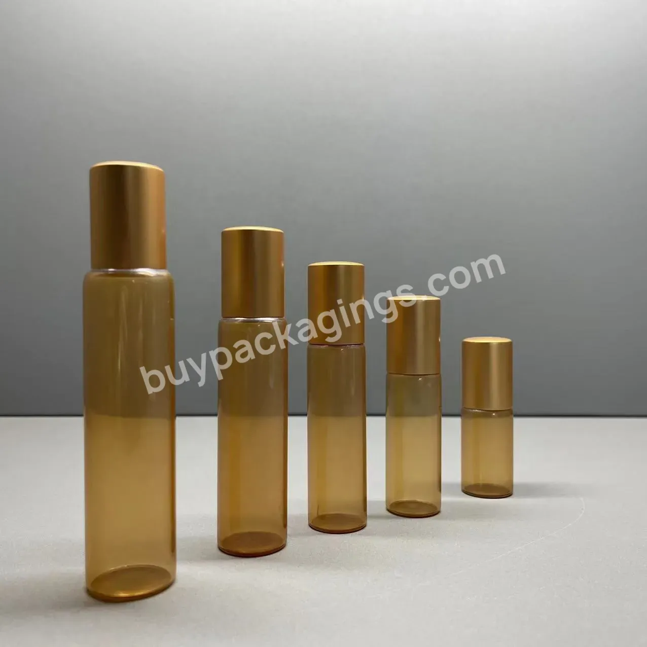 10ml 13ml 15ml 20ml 30ml Glass Round Roll On Glass Bottle Serum Screen Printing Cosmetic Packaging With Steel Roll Ball