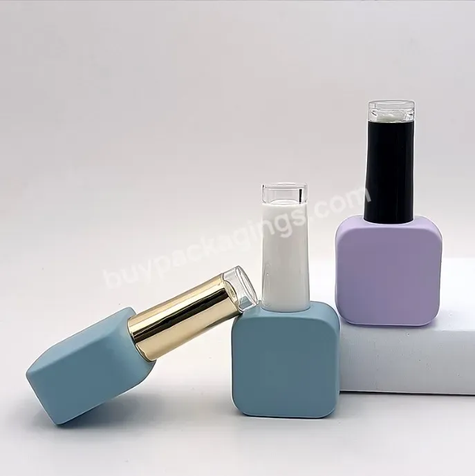 10ml 13ml 15ml Creative Square Flat Nail Polish Bottle Electroplating Spray Nail Polish Bottle Dark Nail Polish Empty Bottle