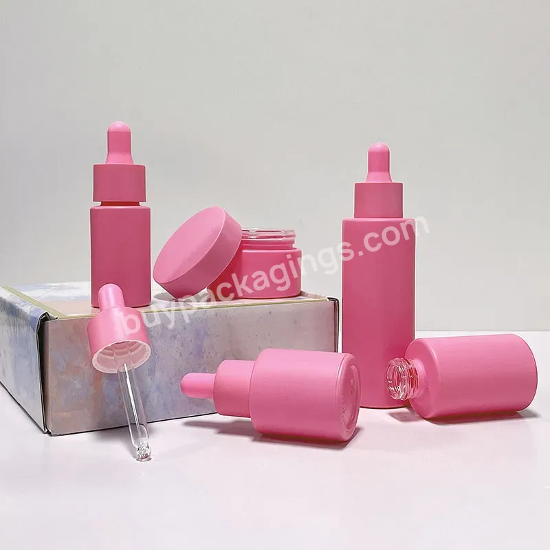 10ml 15ml 20ml 30ml 50ml 100ml Pink Shoulder Essential Oil Cosmetic Glass Dropper Bottle