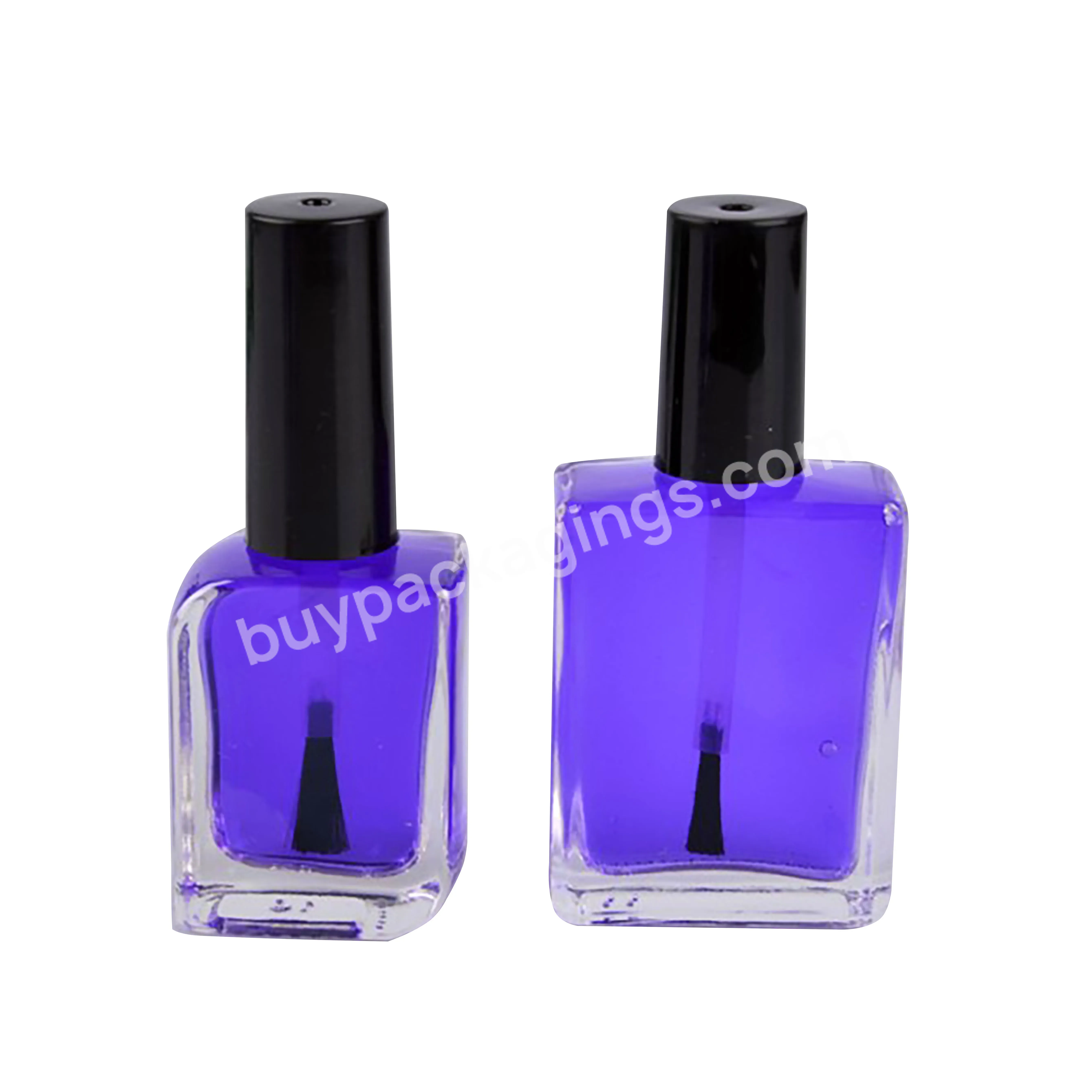 10ml 15ml 20ml Square Nail Polish Glass Empty Bottle Manicure Set Leaf Shape Nail Polish Bottle With Lid Brush