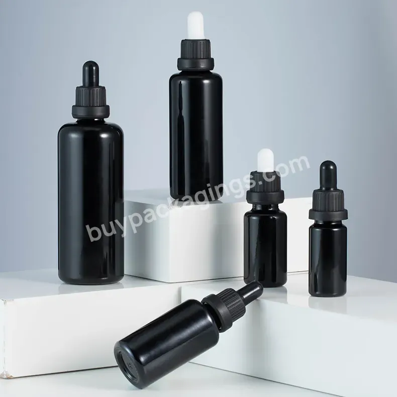 10ml 15ml 30ml 50ml 100ml Black Dropper Bottle Black Oil Dropper Bottle Flask With Black Dropper