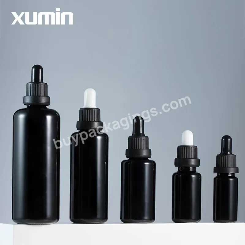 10ml 15ml 30ml 50ml 100ml Black Dropper Bottle Black Oil Dropper Bottle Flask With Black Dropper