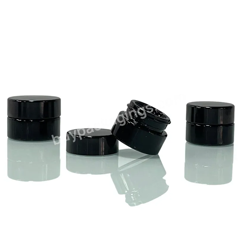 10ml 15ml 30ml 50ml 60ml 100ml 250ml 500ml Black Uv Glass Jars Cosmetic Violet Protection Glass Jar