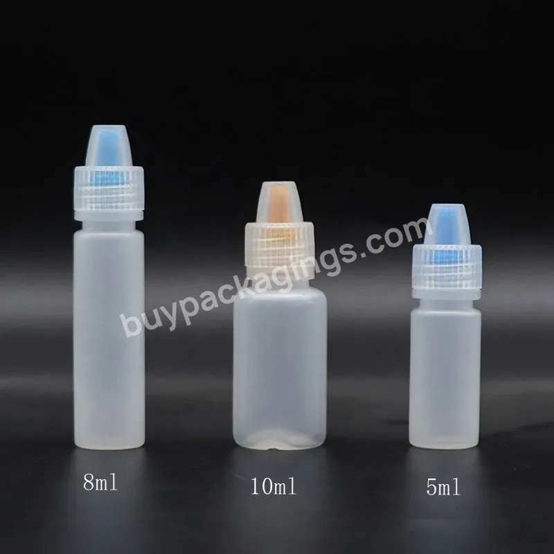 10ml 15ml 30ml 50ml Natural Pe Boston Round Squeeze Eye Liquid Dropper Bottle