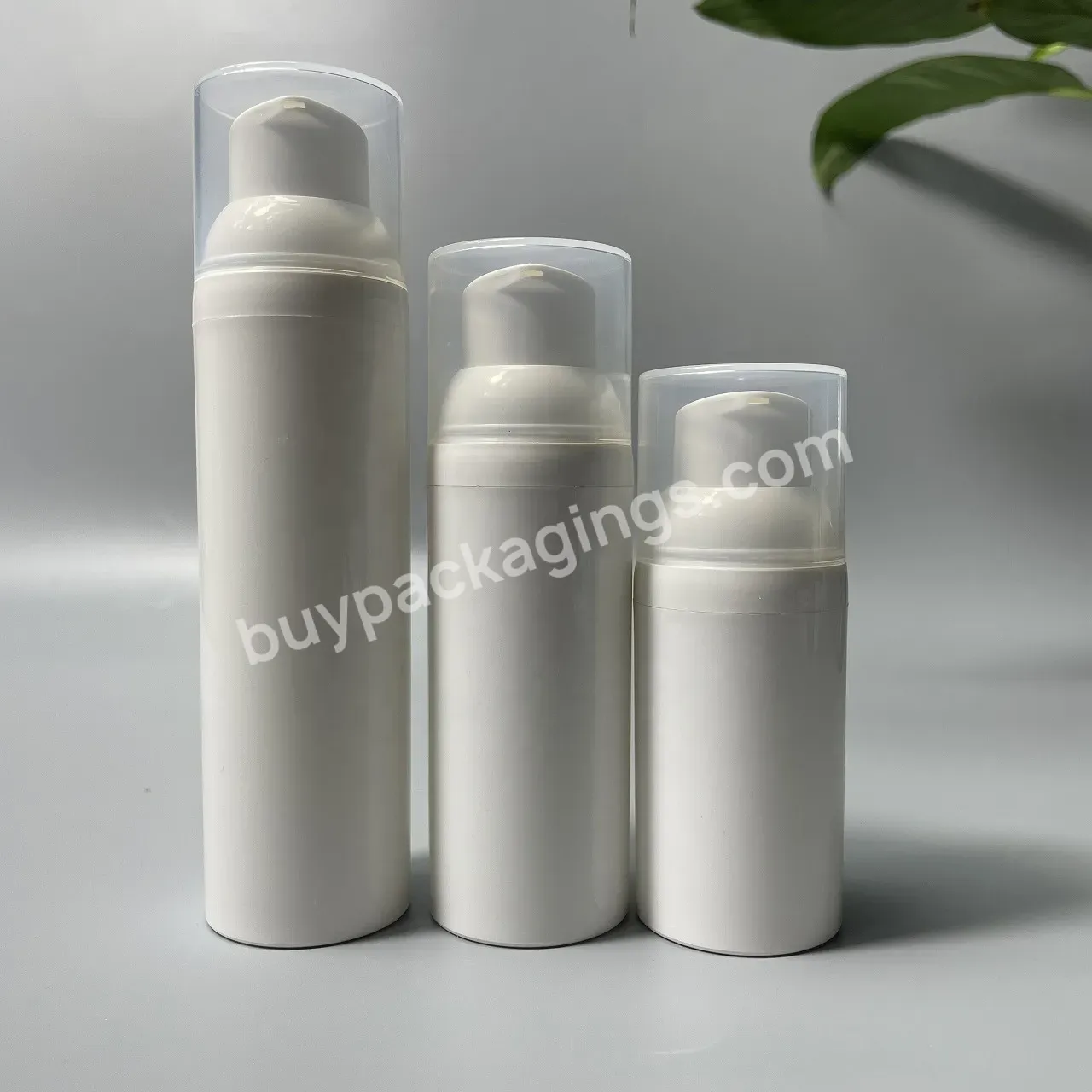 10ml 15ml 30ml 50ml White Black Pink Airless Bottle Plastic Lotion Container/cosmetic Airless Pump Bottle With Clear Cap