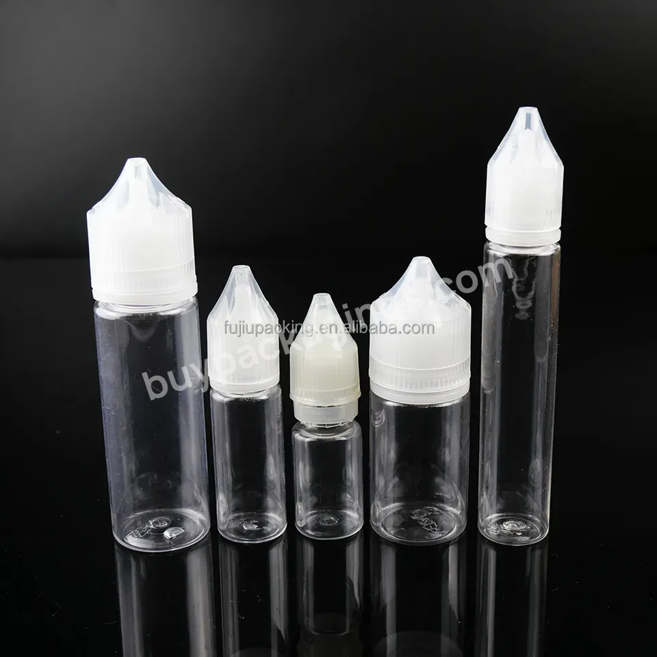 10ml 15ml 30ml Slim Tall Thin Pet Freebase Liquid Cbd Sample Plastic V3 Juice Empty Bottle