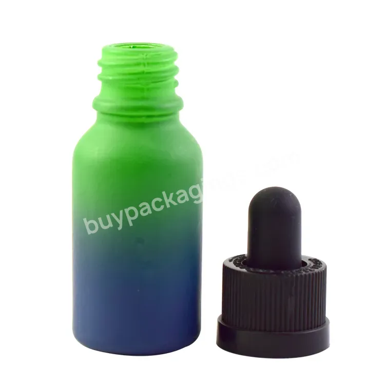 10ml 15ml 30nl Essential Oil Semitransparent Green Purple Child Resistant Glass Dropper Bottle