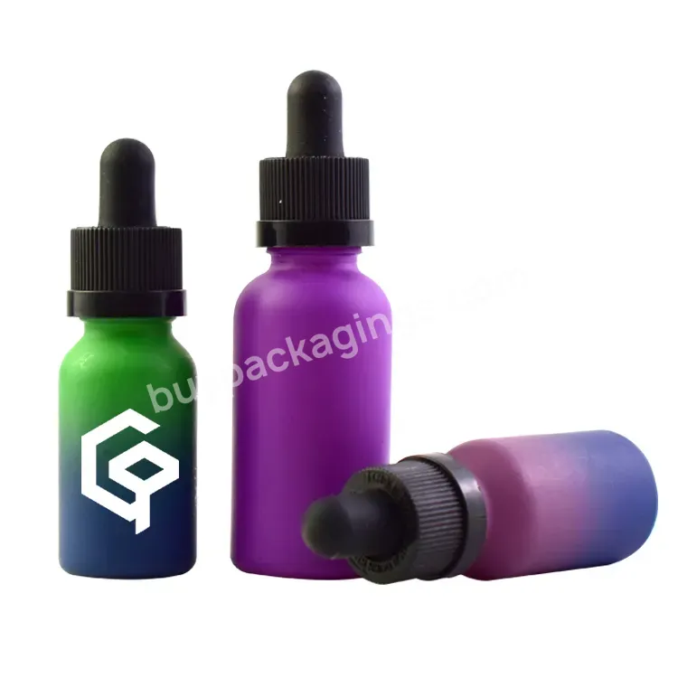 10ml 15ml 30nl Essential Oil Semitransparent Green Purple Child Resistant Glass Dropper Bottle