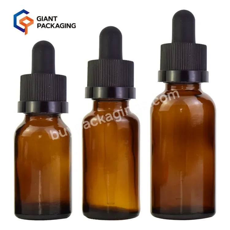 10ml 15ml Amber Black Essential Oil Wood Bamboo Lid Child Resistant Glass Dropper Bottle