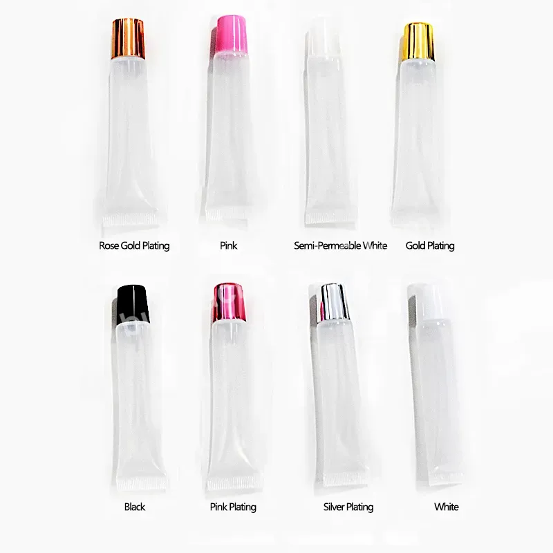 10ml 15ml Empty Lip Gloss Squeeze Tubes Balm Lipgloss Containers Mini Soft Tube For Cosmetic Package