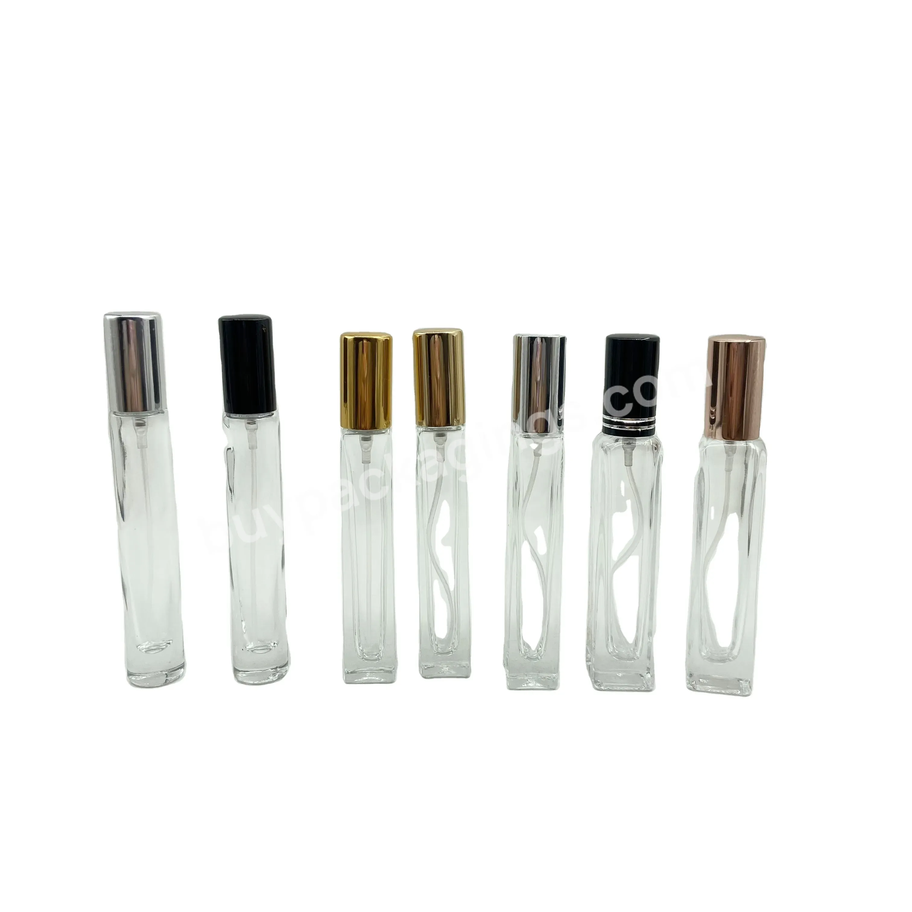 10ml 15ml Luxury Gold Glass Perfume Spray Bottles Perfume Bottle Packaging With Gold Aluminium Crimp Sprayer