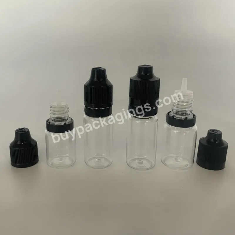 10ml 15ml Pet Plastic Empty Pet Cap Liquid Oil Juice Bottles With Childproof Resistant Cap