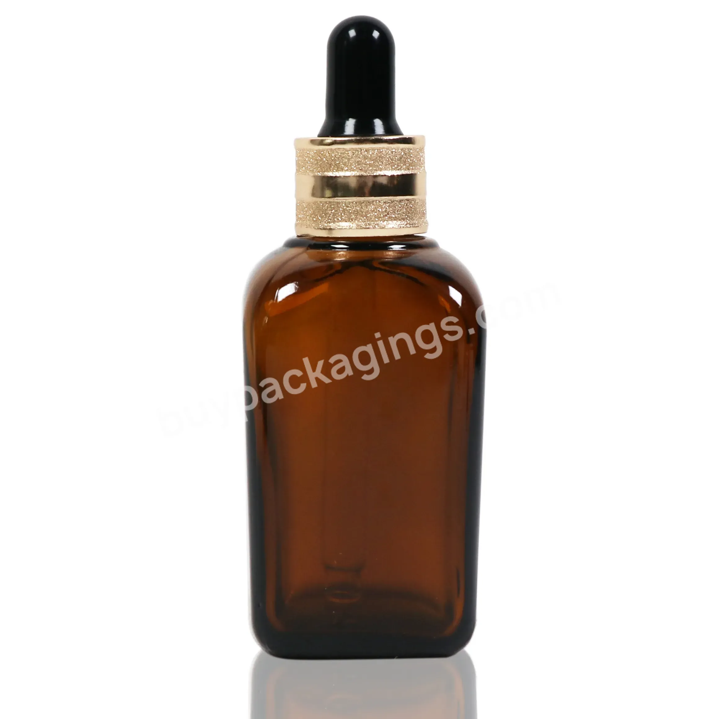 10ml 20ml 30ml 50ml 100ml Square Amber Glass Dropper Bottle Essential Oil Bottle Beard Oil Glass Dropper Bottle