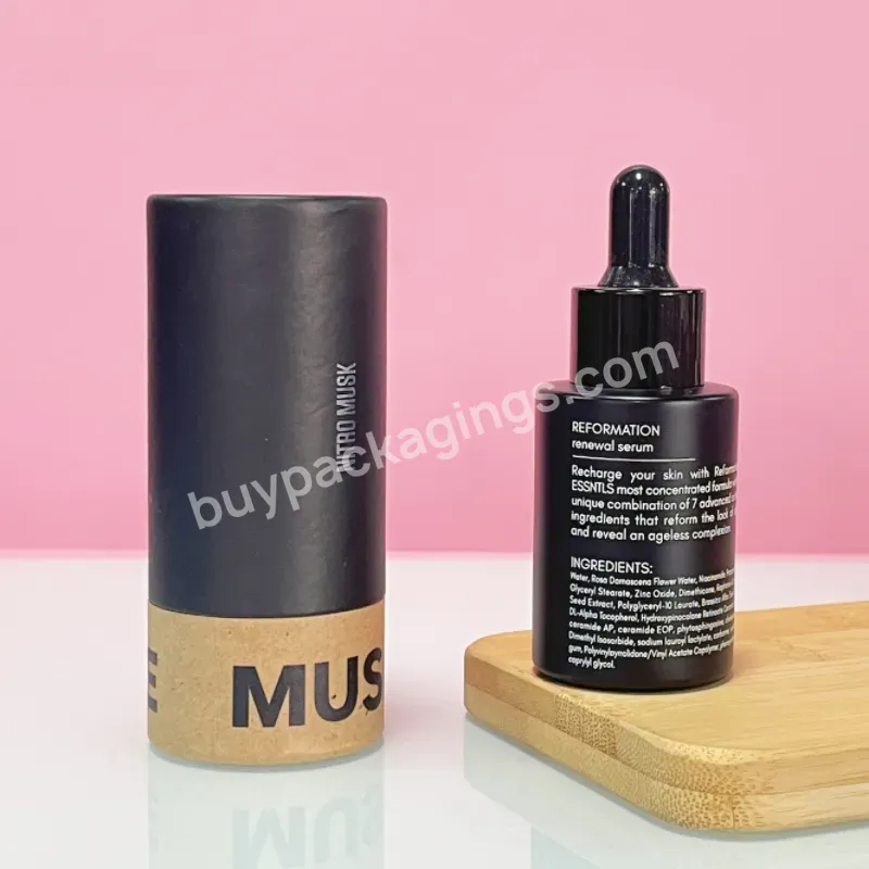 10ml 20ml 30ml 50ml 60ml 1oz 2 Oz Matte Frosted Black Glass Dropper Bottle Black Cosmetic Essential Oil Glass Bottle