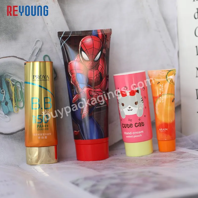 10ml 20ml 50ml 75ml 100ml 250ml Custom Printing Hand Cream Body Lotion Cosmetic Pe Packaging Plastic Tube