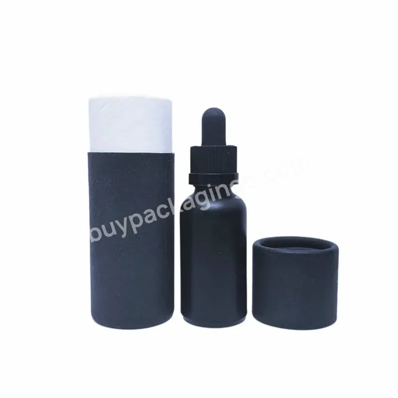 10ml 30ml 50ml Cosmetic Packaging Recycled Kraft Cardboard White Brown Black Paper Tube For Essential Oil Bottle