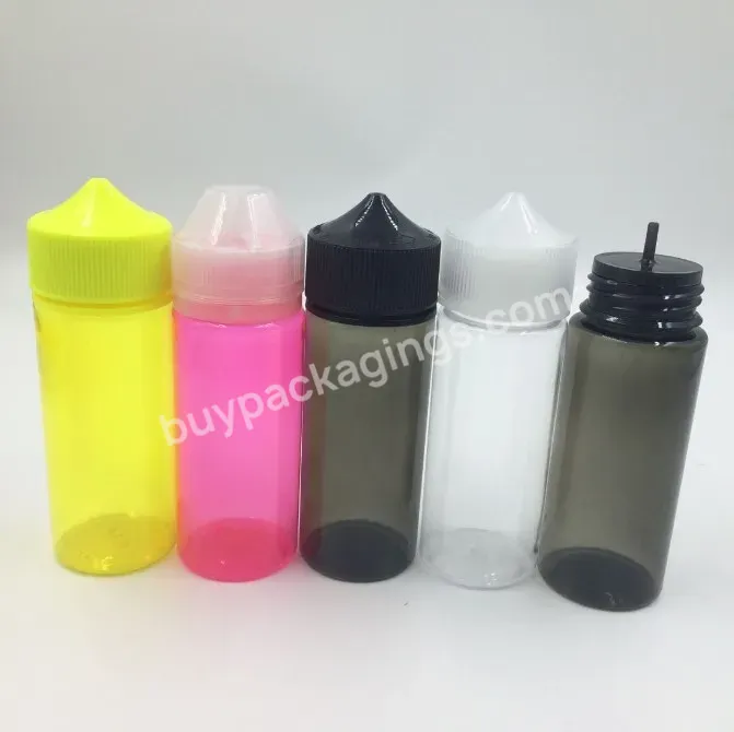 10ml 30ml 60ml Cylinder Custom Color Liquid Bottle Pet Sharp Mouth Oil Hair Glue Dye Bottle With Tamper Proof Cap