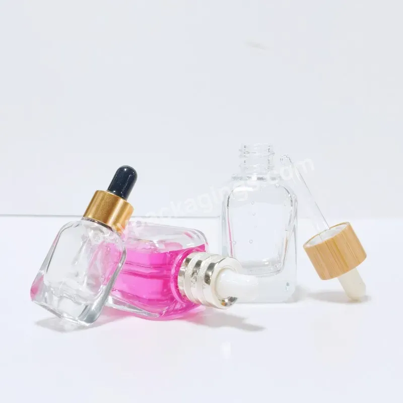 10ml 40ml Square Glass Bottle Foundation Liquid Solution Essential Oil Dropper Thick Bottom Essence Bottle