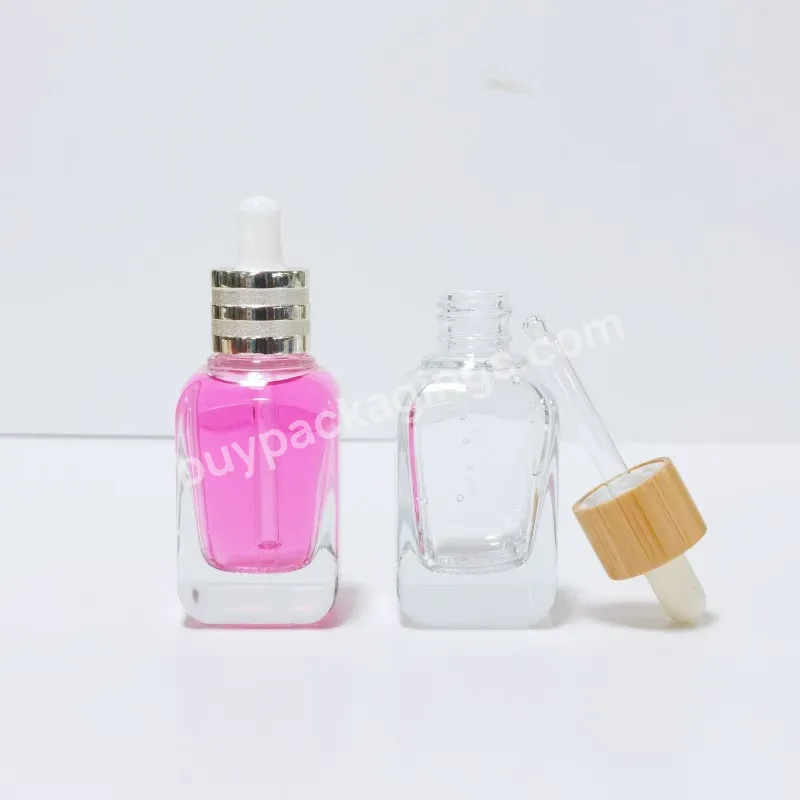 10ml 40ml Square Glass Bottle Foundation Liquid Solution Essential Oil Dropper Thick Bottom Essence Bottle