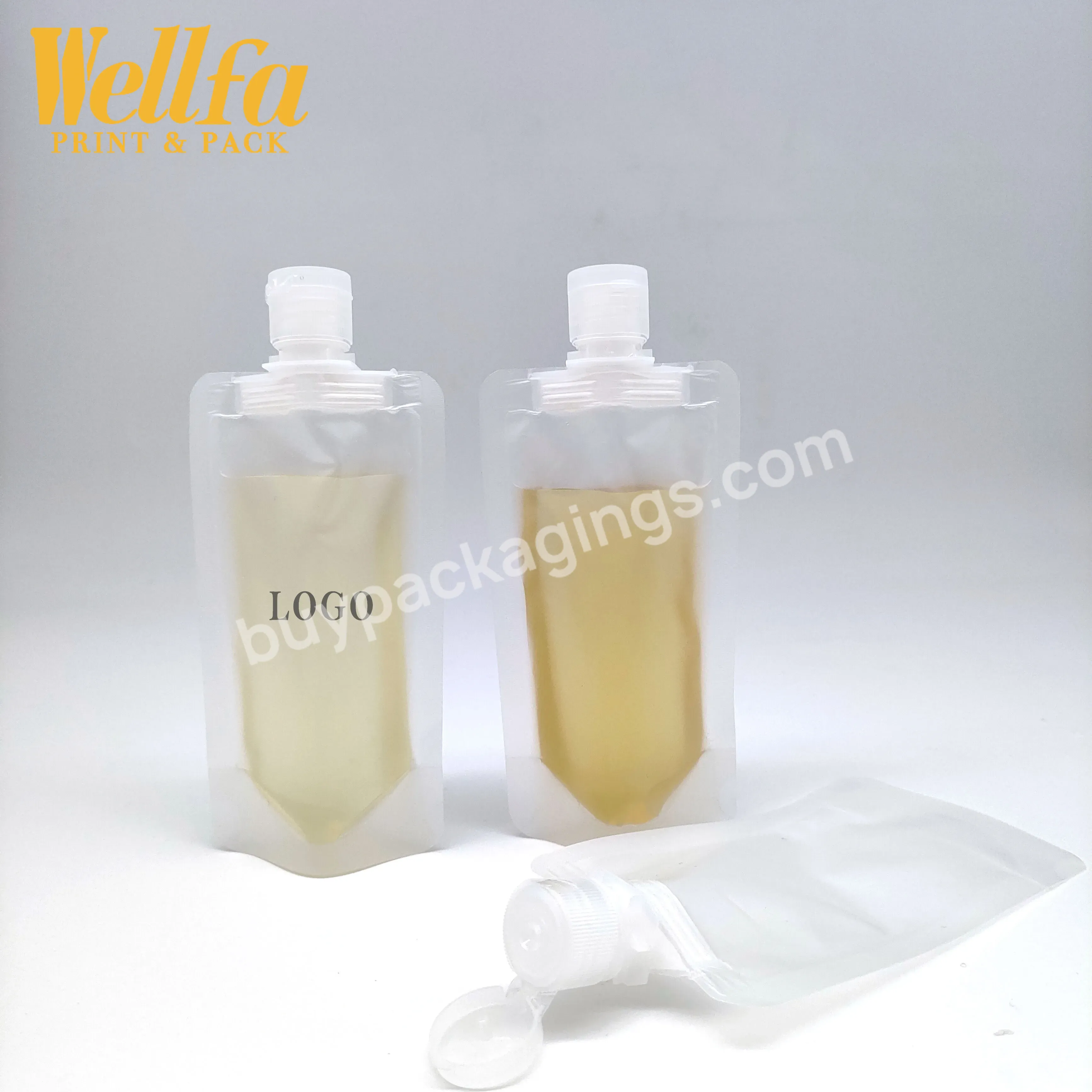 10ml 50ml 100ml Custom Travel Plastic Cosmetic Sunscreen Shampoo Lotion Sample Packaging Liquid Squeeze Bag With Flip-cap