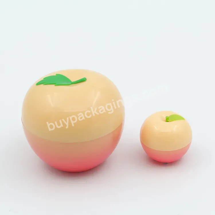 10ml 80ml Cute Peach Shape Plastic Cosmetic Cream Jar Ointment Bottle Plastic Bottle Subpackage Manufacturer/wholesale